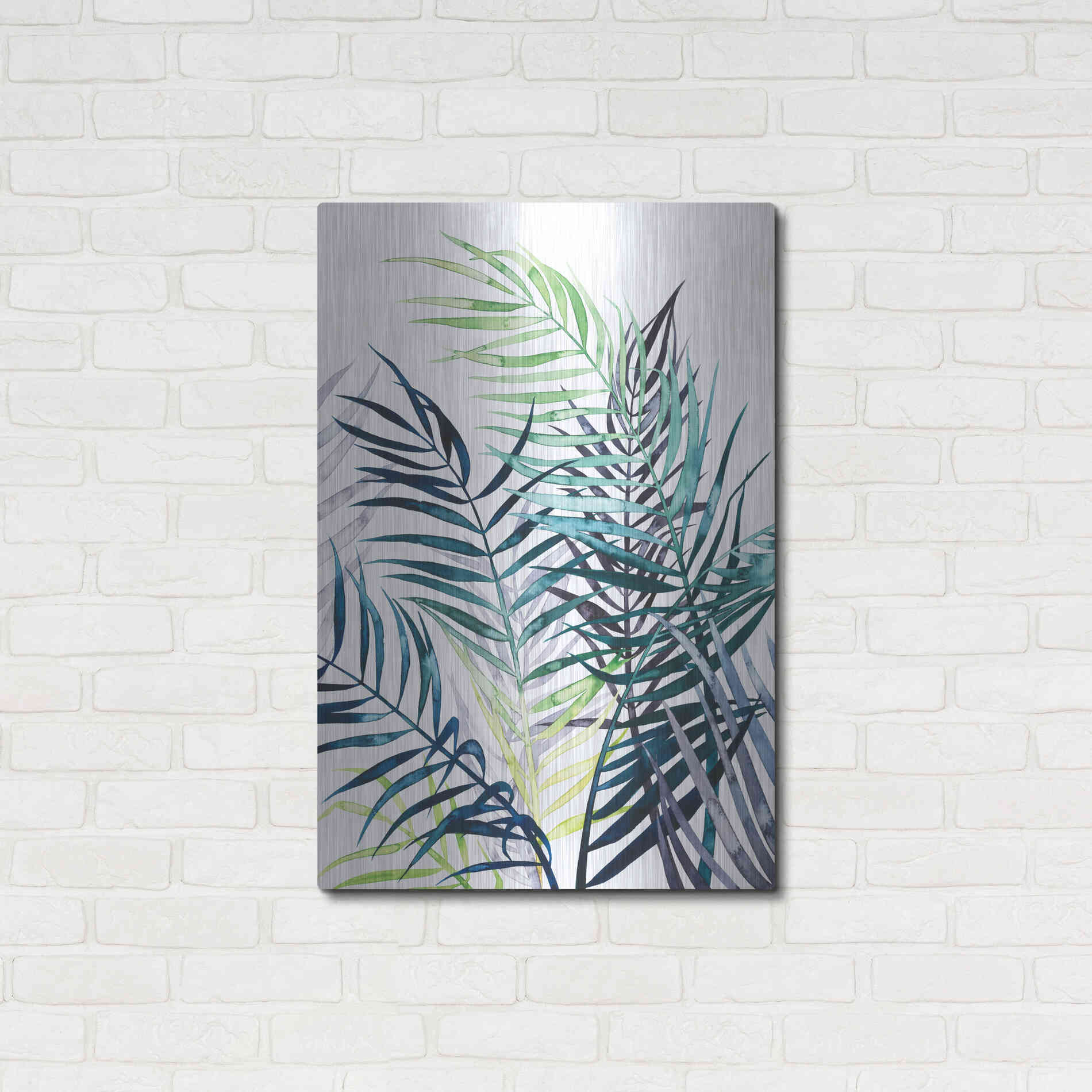 Luxe Metal Art 'Twilight Palms I' by Grace Popp Metal Wall Art,24x36