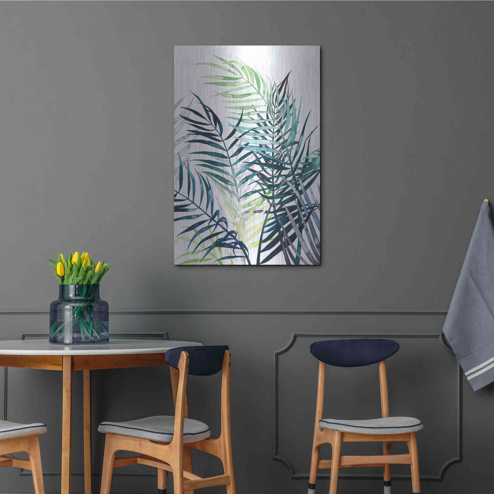 Luxe Metal Art 'Twilight Palms I' by Grace Popp Metal Wall Art,24x36