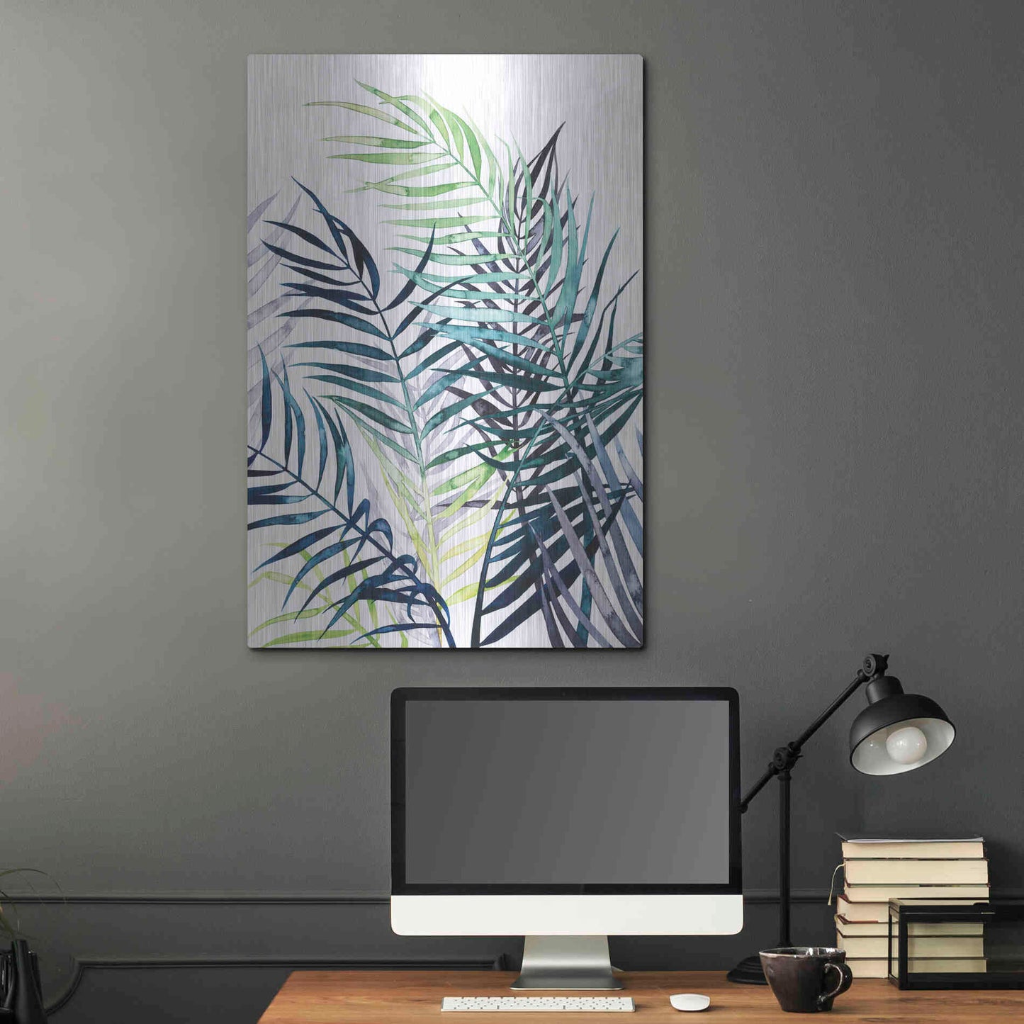 Luxe Metal Art 'Twilight Palms I' by Grace Popp Metal Wall Art,24x36