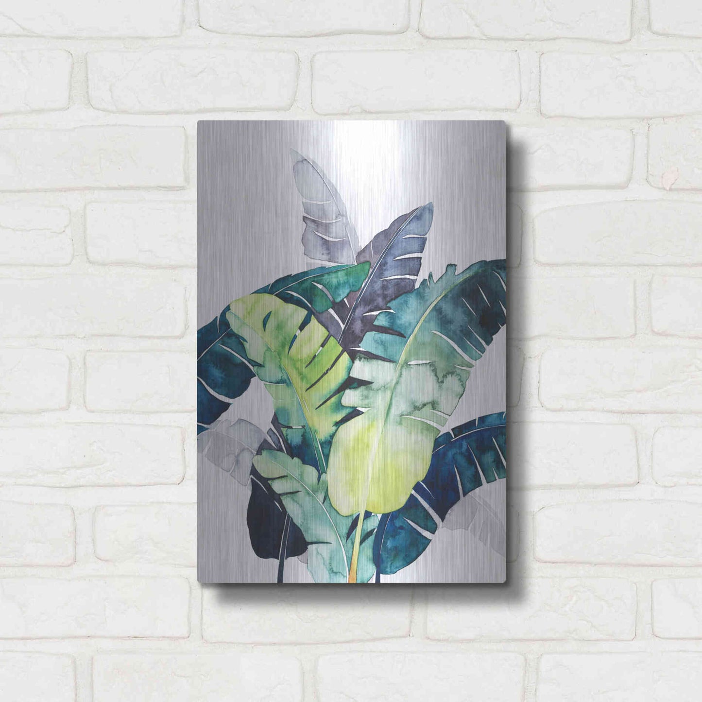 Luxe Metal Art 'Twilight Palms II' by Grace Popp Metal Wall Art,12x16