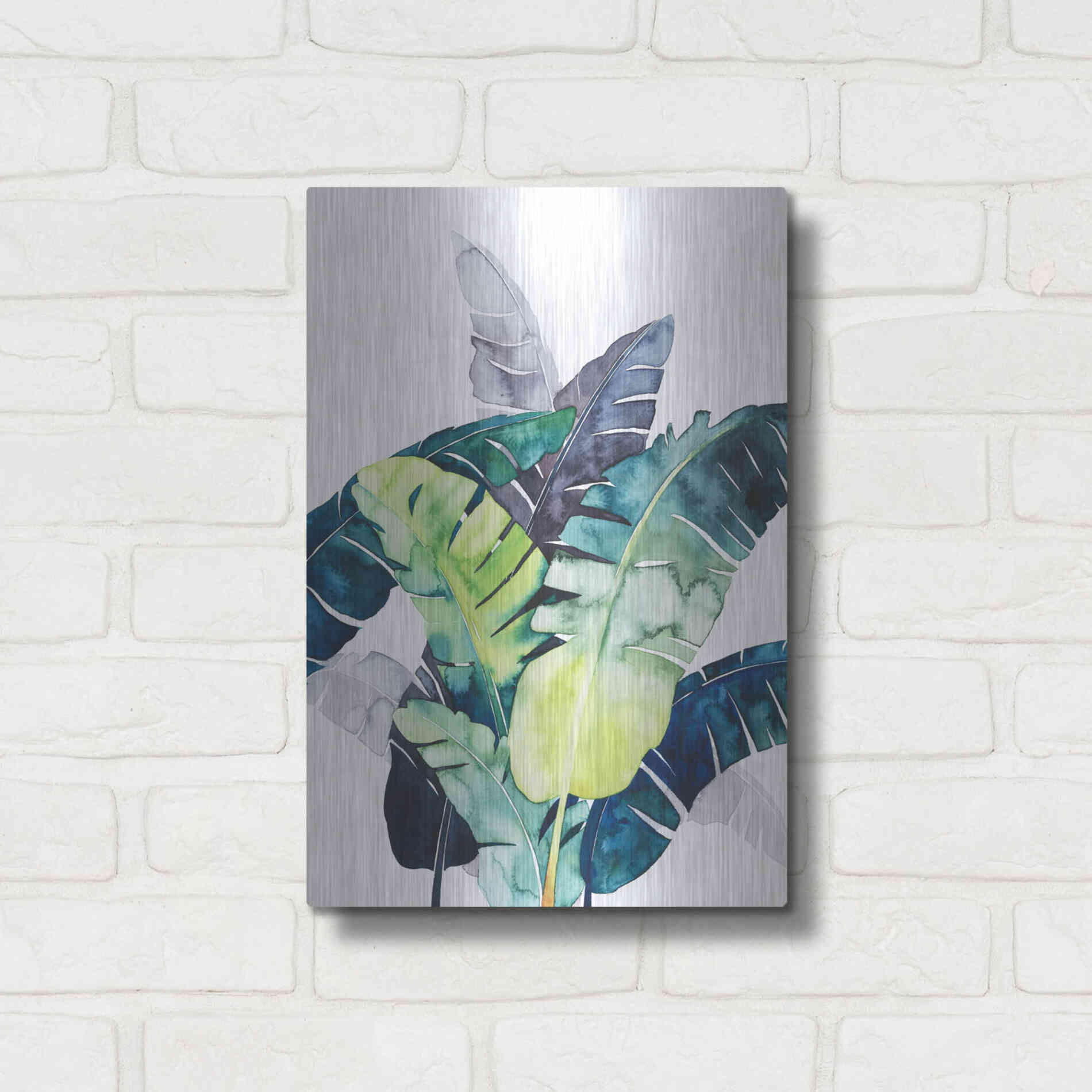 Luxe Metal Art 'Twilight Palms II' by Grace Popp Metal Wall Art,12x16