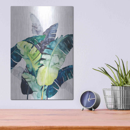 Luxe Metal Art 'Twilight Palms II' by Grace Popp Metal Wall Art,12x16