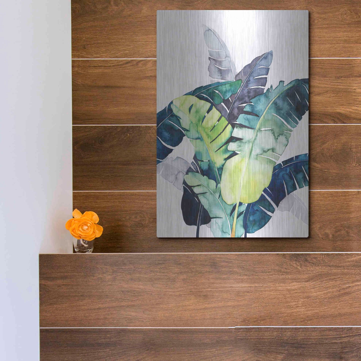 Luxe Metal Art 'Twilight Palms II' by Grace Popp Metal Wall Art,12x16