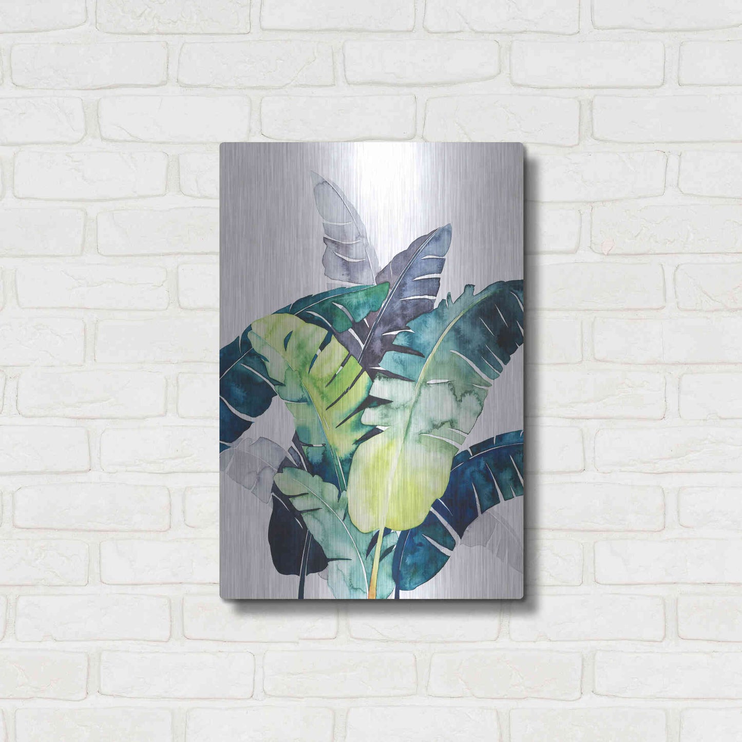 Luxe Metal Art 'Twilight Palms II' by Grace Popp Metal Wall Art,16x24