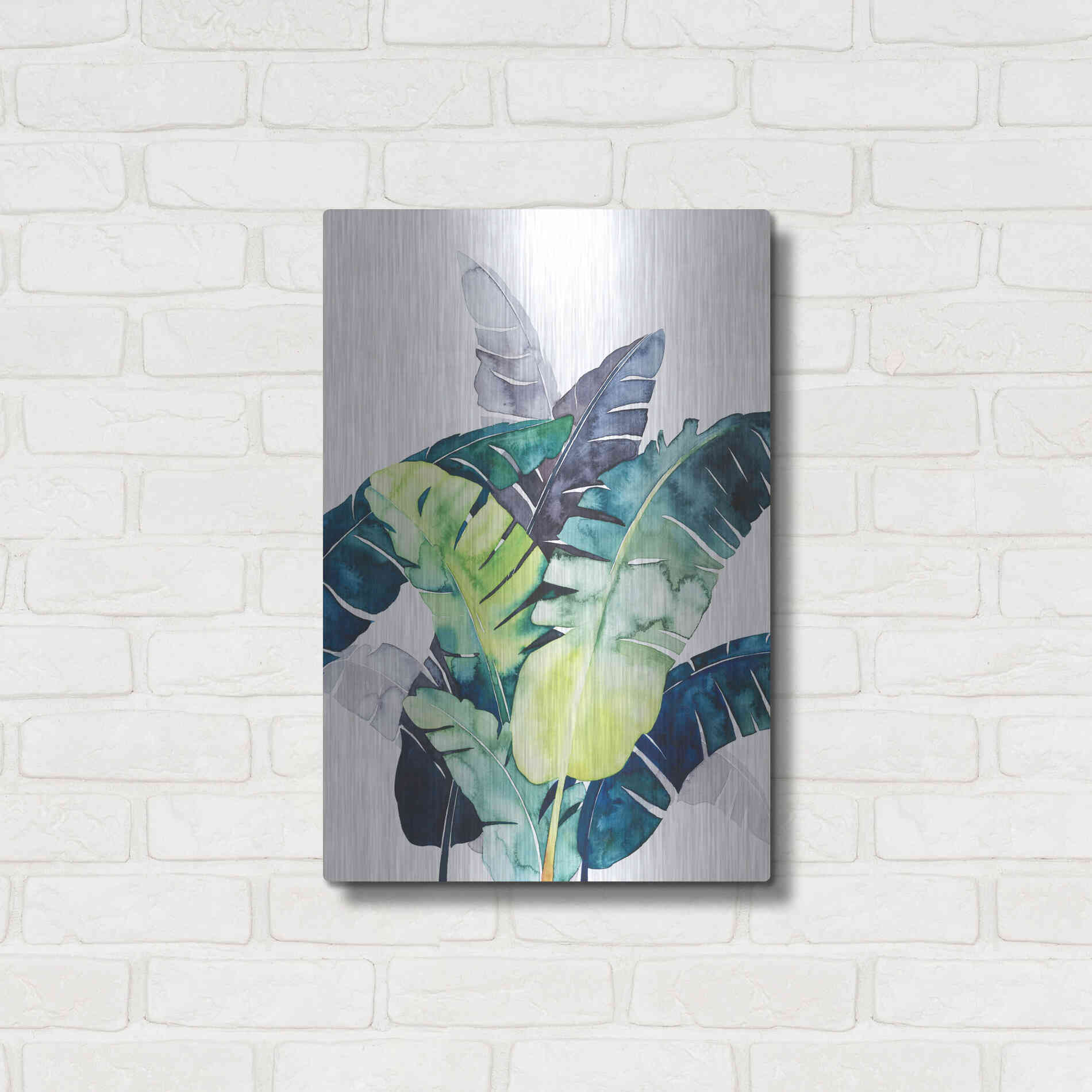 Luxe Metal Art 'Twilight Palms II' by Grace Popp Metal Wall Art,16x24