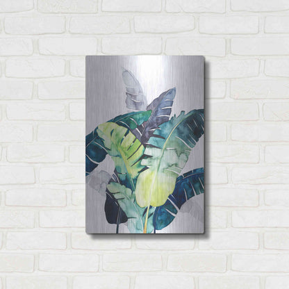 Luxe Metal Art 'Twilight Palms II' by Grace Popp Metal Wall Art,16x24