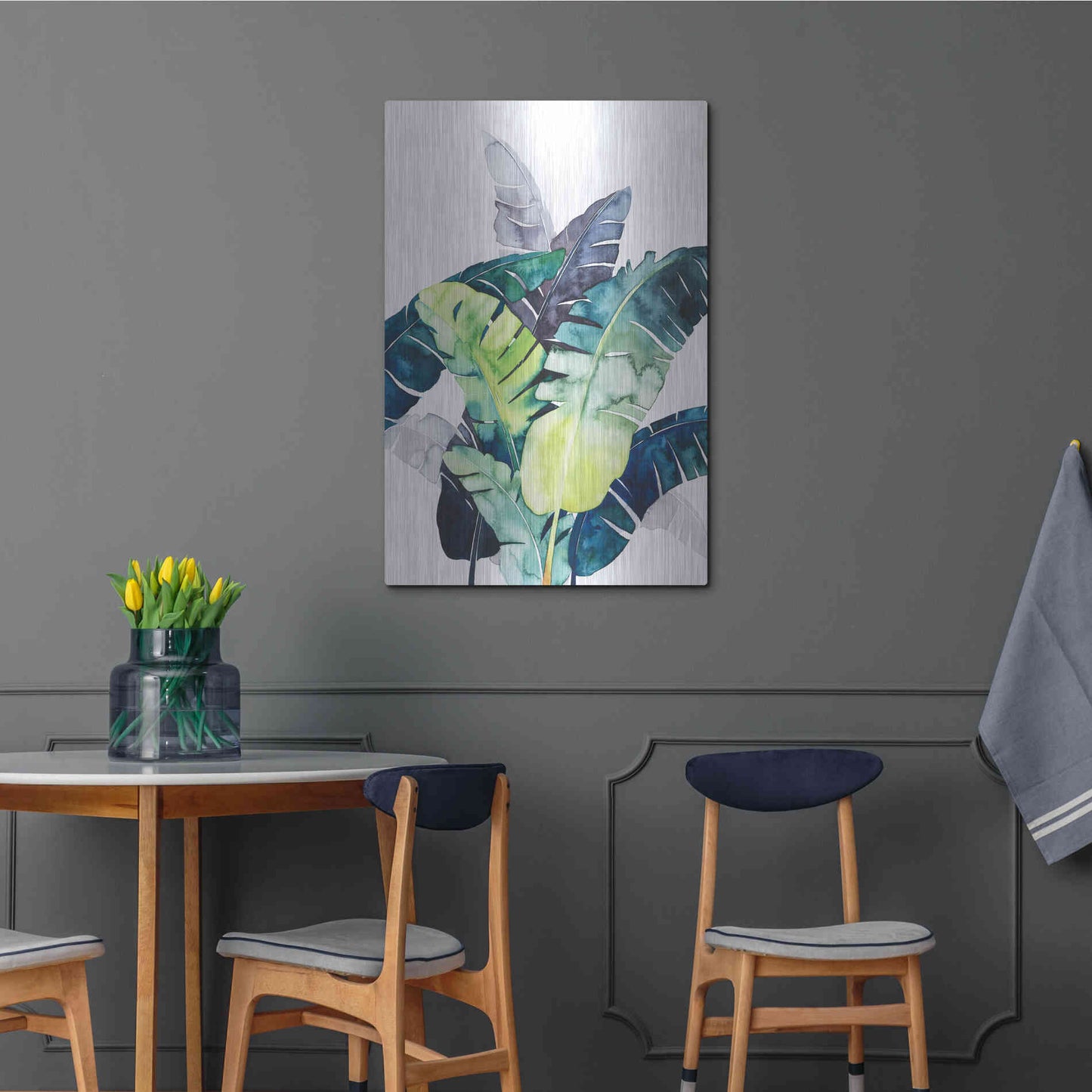 Luxe Metal Art 'Twilight Palms II' by Grace Popp Metal Wall Art,24x36