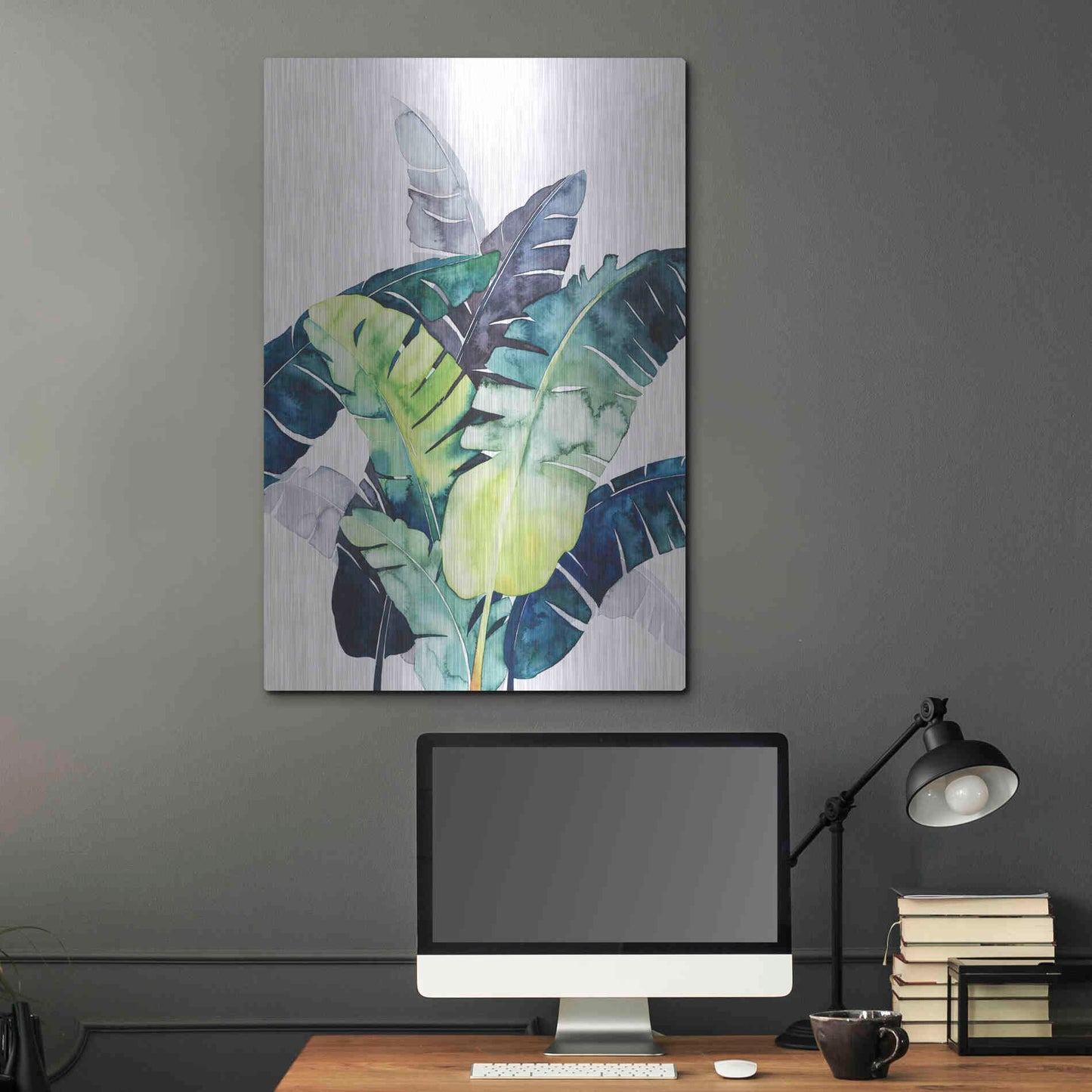 Luxe Metal Art 'Twilight Palms II' by Grace Popp Metal Wall Art,24x36