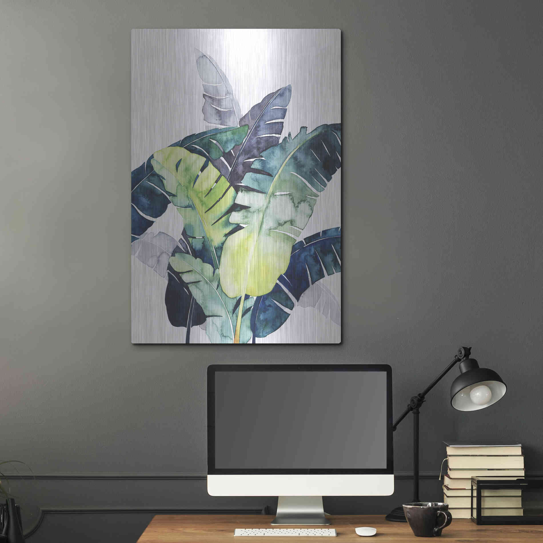 Luxe Metal Art 'Twilight Palms II' by Grace Popp Metal Wall Art,24x36