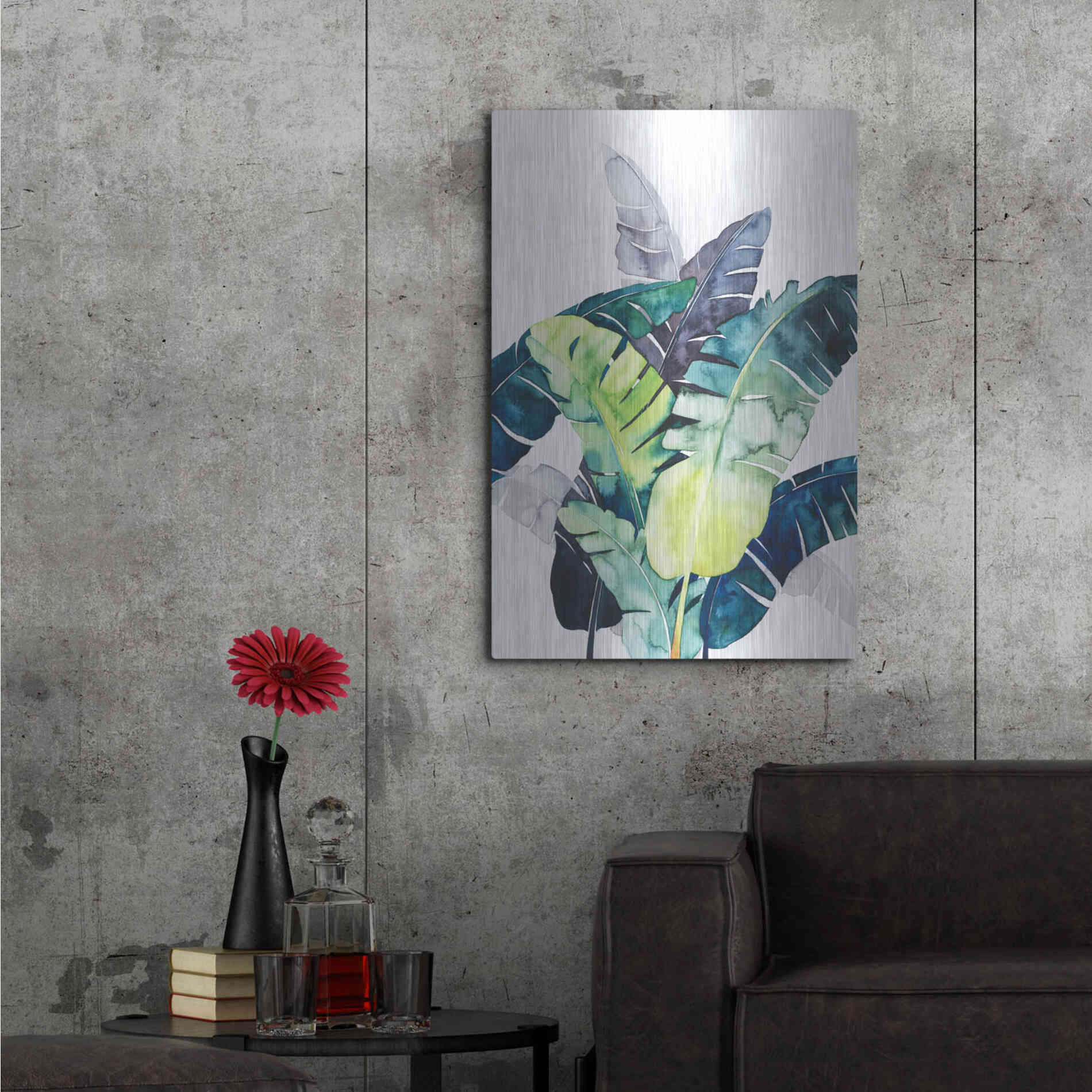 Luxe Metal Art 'Twilight Palms II' by Grace Popp Metal Wall Art,24x36