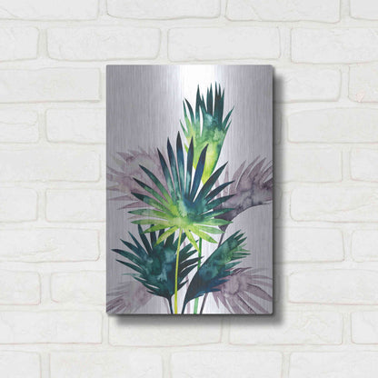 Luxe Metal Art 'Twilight Palms III' by Grace Popp Metal Wall Art,12x16