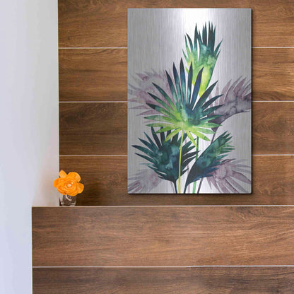 Luxe Metal Art 'Twilight Palms III' by Grace Popp Metal Wall Art,12x16