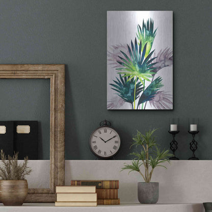 Luxe Metal Art 'Twilight Palms III' by Grace Popp Metal Wall Art,12x16