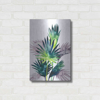 Luxe Metal Art 'Twilight Palms III' by Grace Popp Metal Wall Art,16x24