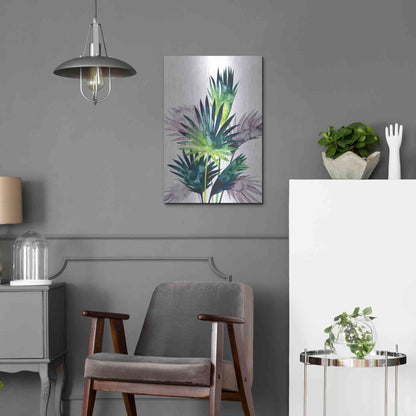 Luxe Metal Art 'Twilight Palms III' by Grace Popp Metal Wall Art,16x24