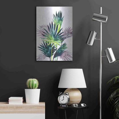 Luxe Metal Art 'Twilight Palms III' by Grace Popp Metal Wall Art,16x24