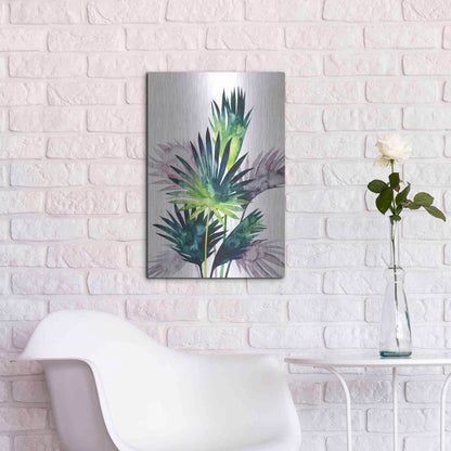 Luxe Metal Art 'Twilight Palms III' by Grace Popp Metal Wall Art,16x24