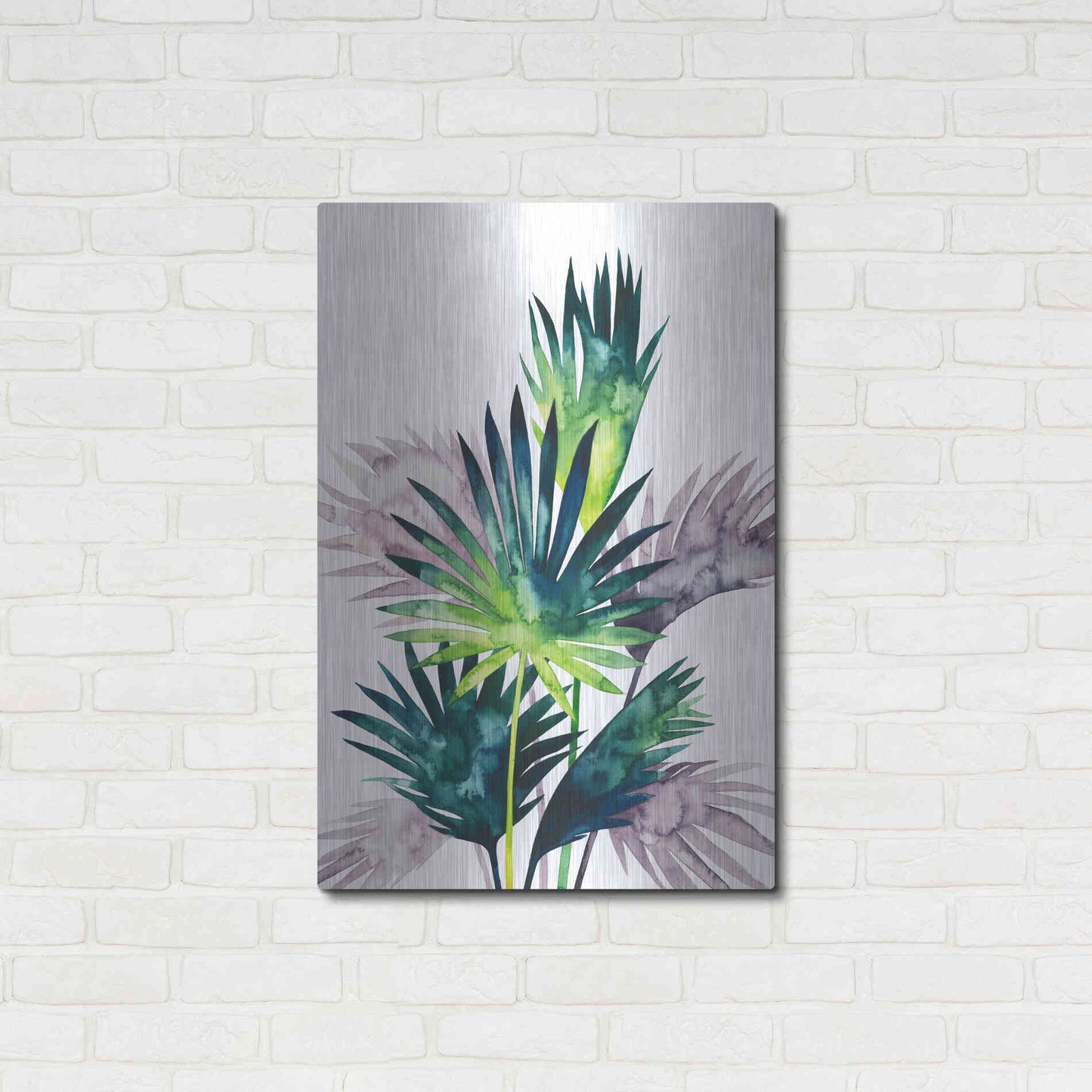 Luxe Metal Art 'Twilight Palms III' by Grace Popp Metal Wall Art,24x36