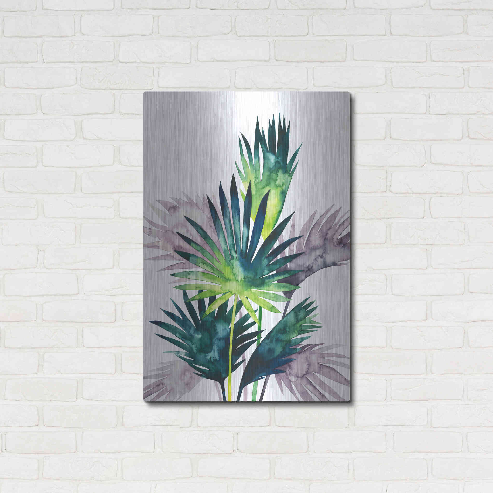 Luxe Metal Art 'Twilight Palms III' by Grace Popp Metal Wall Art,24x36