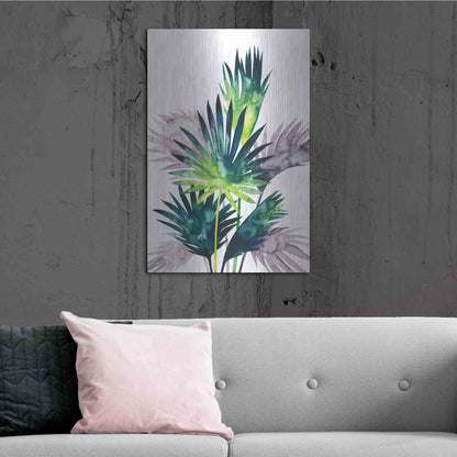 Luxe Metal Art 'Twilight Palms III' by Grace Popp Metal Wall Art,24x36