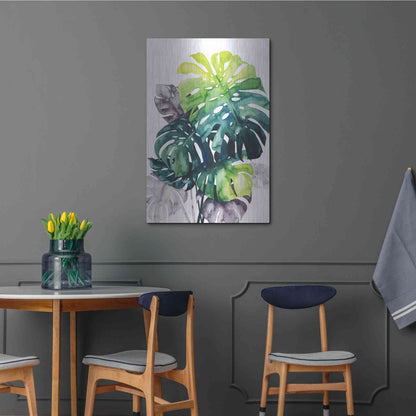 Luxe Metal Art 'Twilight Palms IV' by Grace Popp Metal Wall Art,24x36