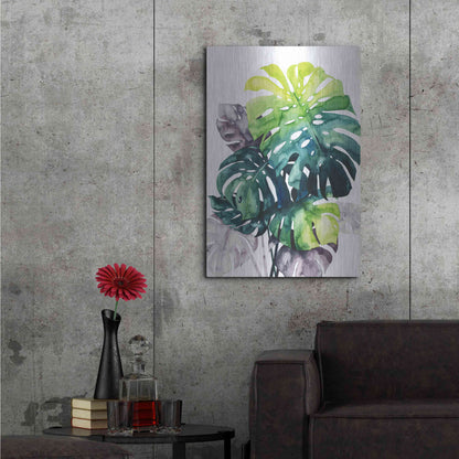 Luxe Metal Art 'Twilight Palms IV' by Grace Popp Metal Wall Art,24x36