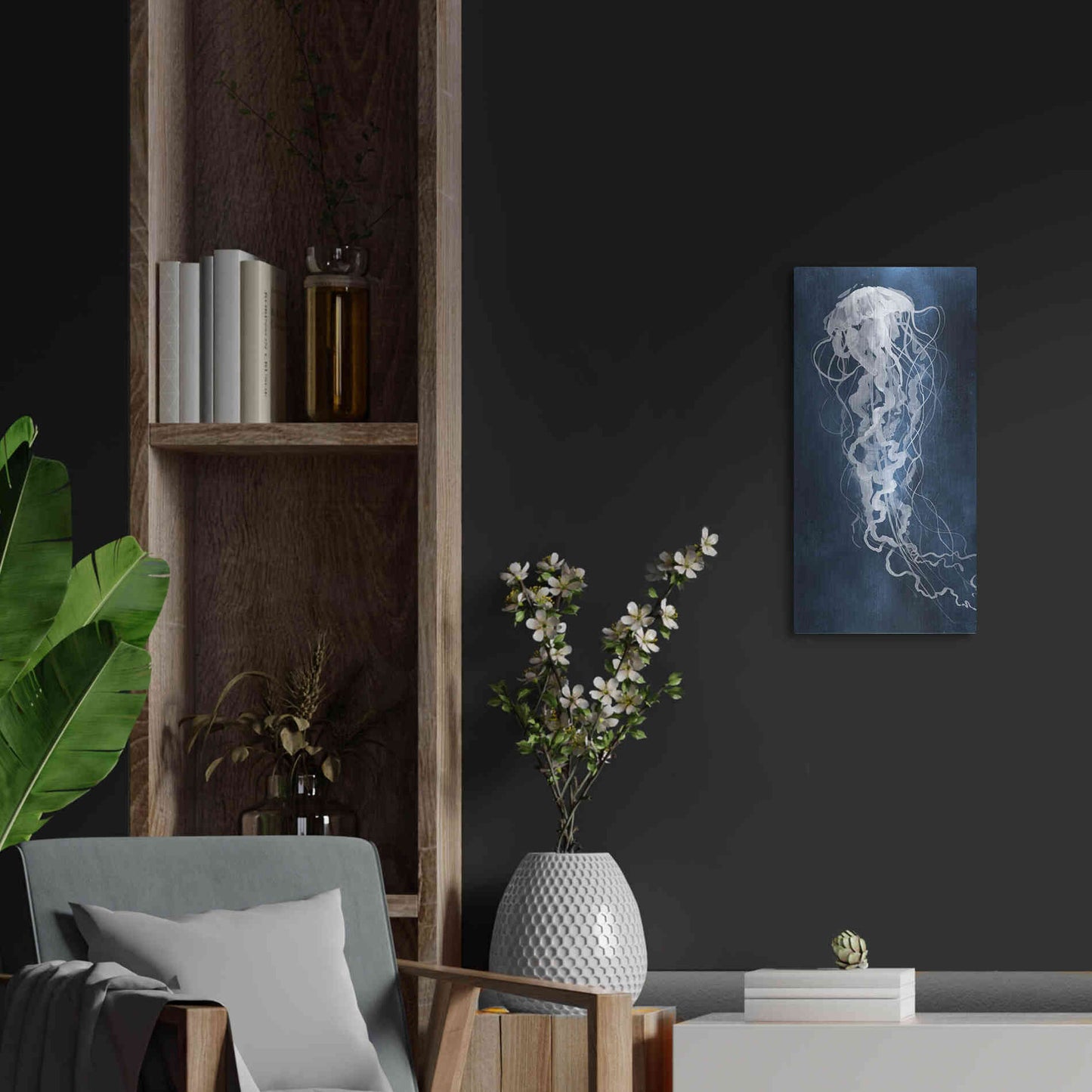 Luxe Metal Art 'Under Sway I' by Grace Popp Metal Wall Art,12x24