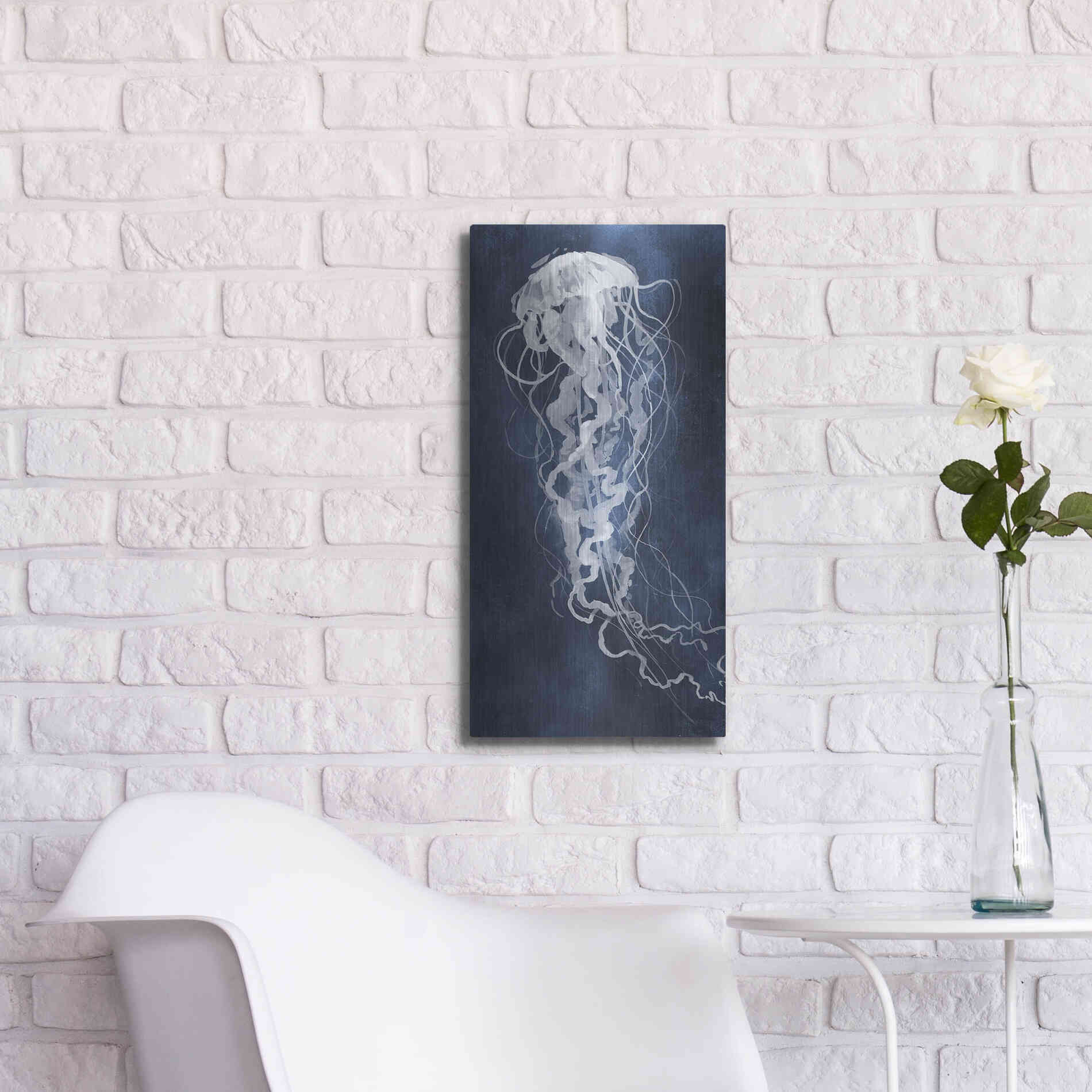 Luxe Metal Art 'Under Sway I' by Grace Popp Metal Wall Art,12x24