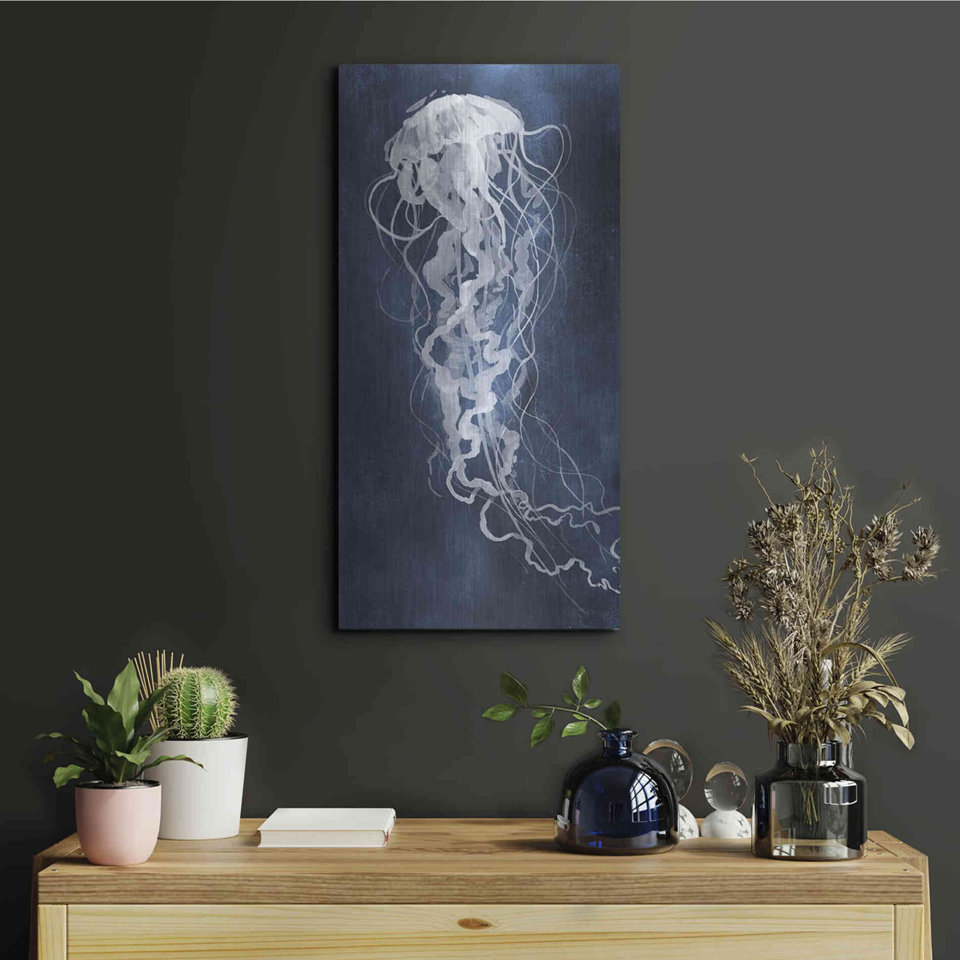 Luxe Metal Art 'Under Sway I' by Grace Popp Metal Wall Art,12x24