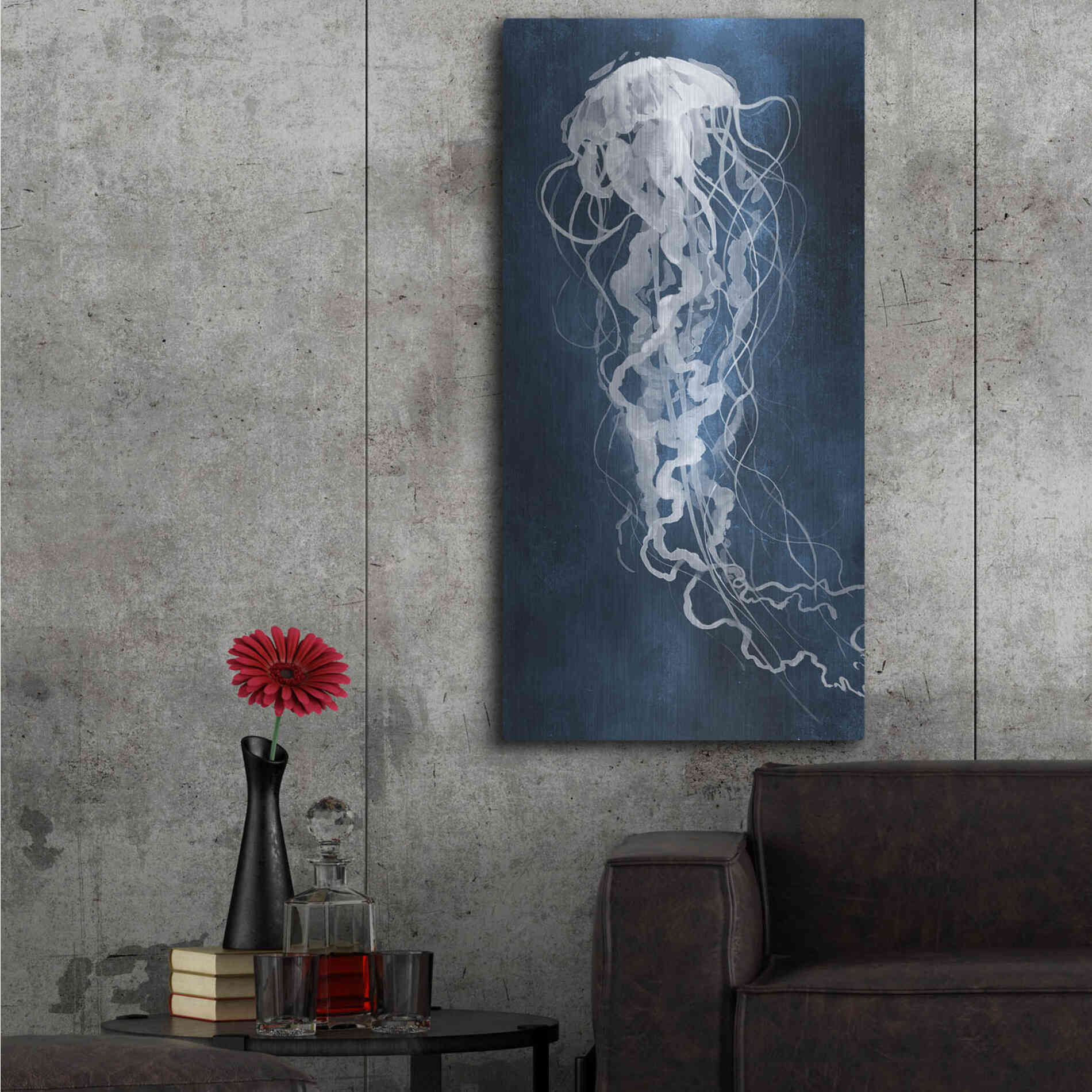 Luxe Metal Art 'Under Sway I' by Grace Popp Metal Wall Art,24x48