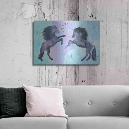 Luxe Metal Art 'Unicorn Universe Collection A' by Grace Popp Metal Wall Art,36x24