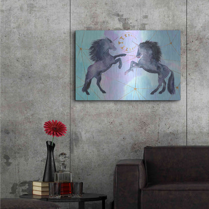Luxe Metal Art 'Unicorn Universe Collection A' by Grace Popp Metal Wall Art,36x24