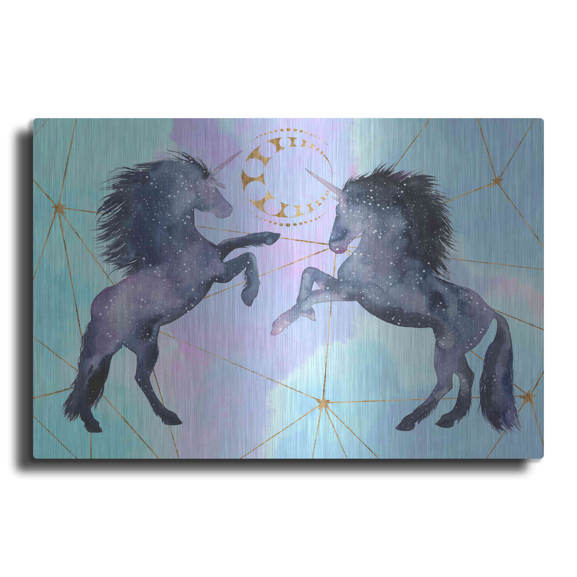 Luxe Metal Art 'Unicorn Universe Collection A' by Grace Popp Metal Wall Art