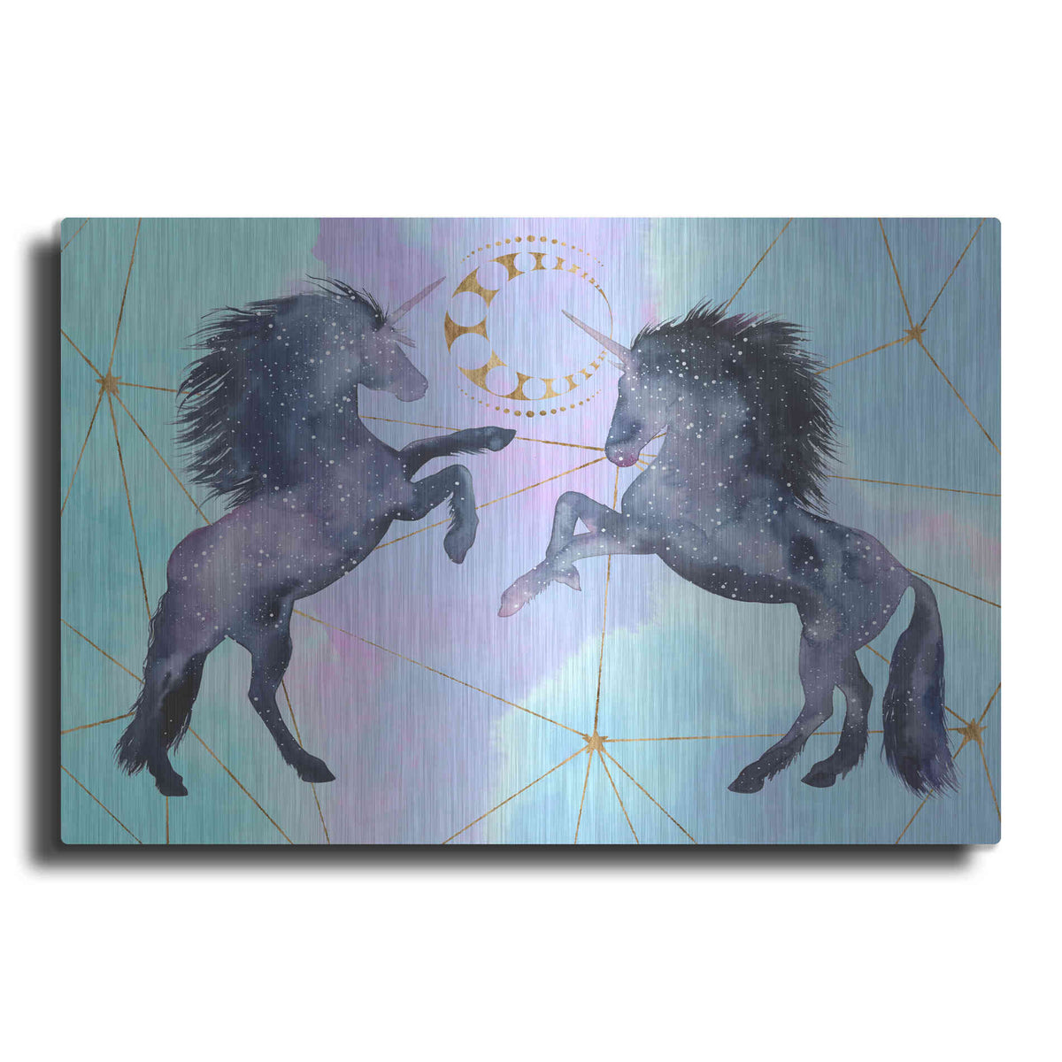 Luxe Metal Art 'Unicorn Universe Collection A' by Grace Popp Metal Wall Art