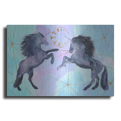 Luxe Metal Art 'Unicorn Universe Collection A' by Grace Popp Metal Wall Art