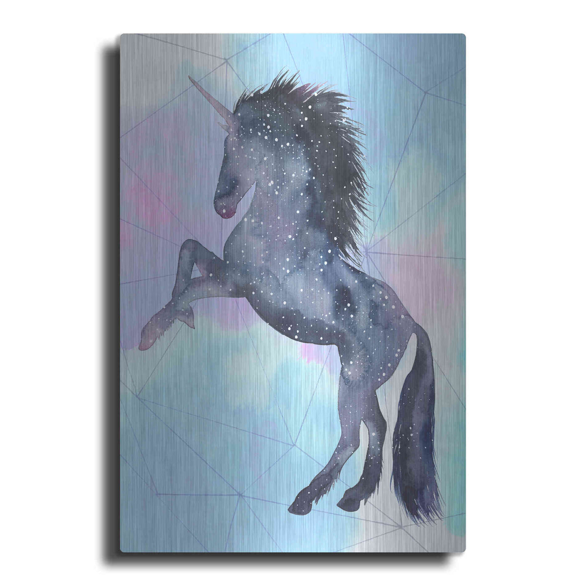 Luxe Metal Art 'Unicorn Universe IV' by Grace Popp Metal Wall Art