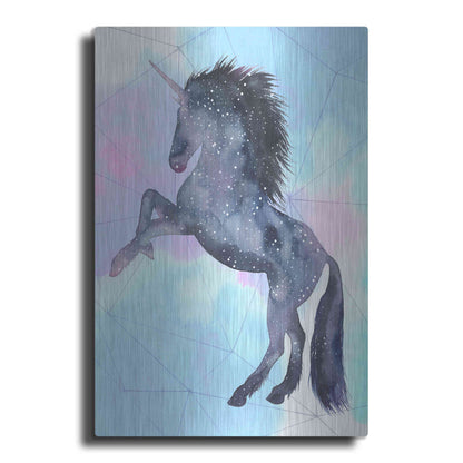 Luxe Metal Art 'Unicorn Universe IV' by Grace Popp Metal Wall Art