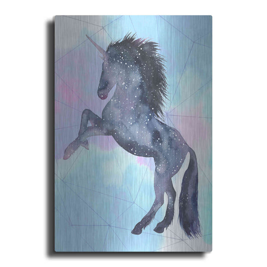 Luxe Metal Art 'Unicorn Universe IV' by Grace Popp Metal Wall Art