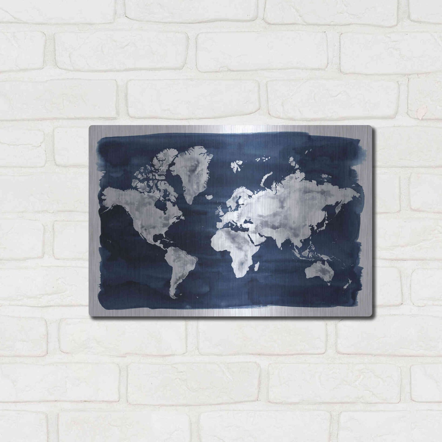 Luxe Metal Art 'Water World II' by Grace Popp Metal Wall Art,16x12