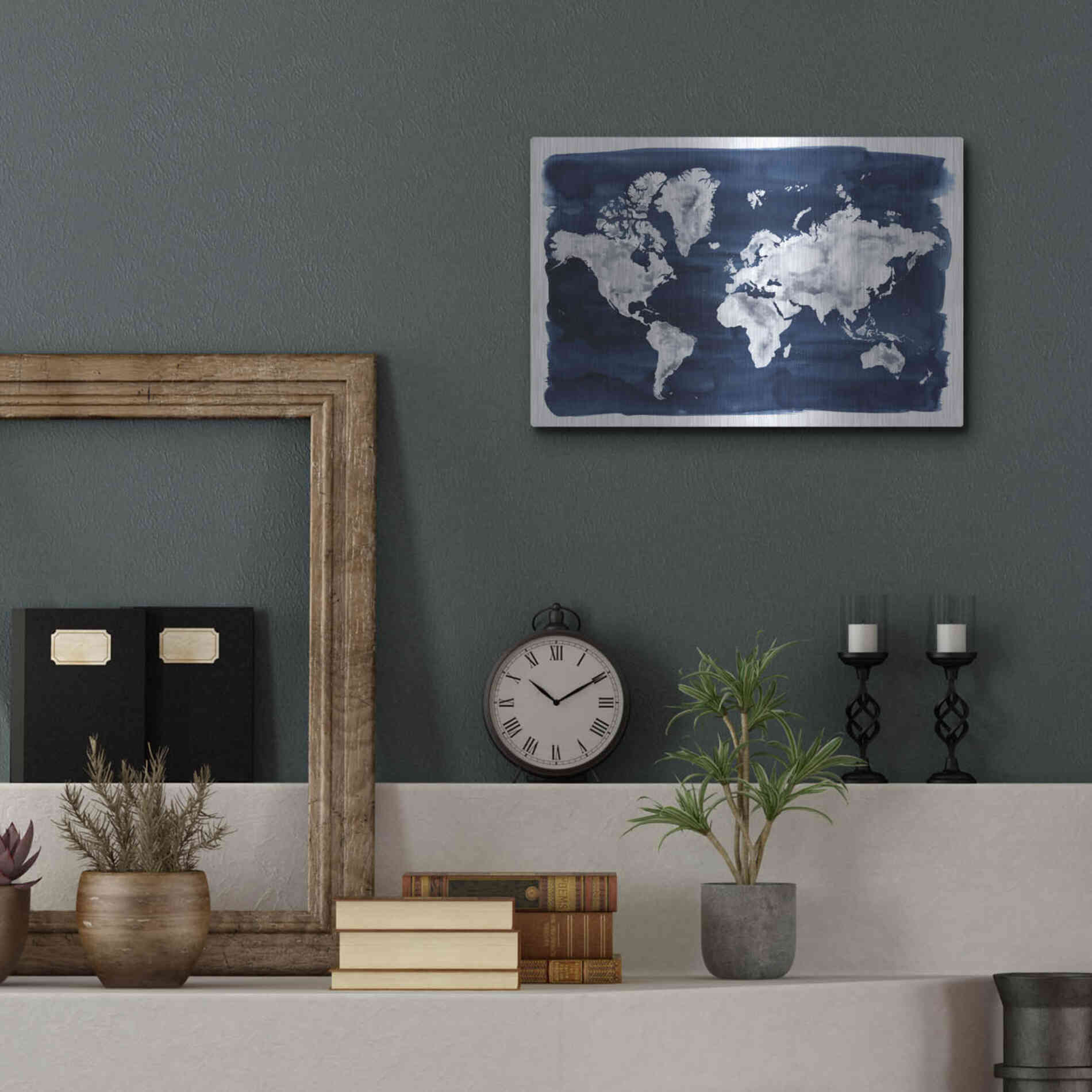 Luxe Metal Art 'Water World II' by Grace Popp Metal Wall Art,16x12