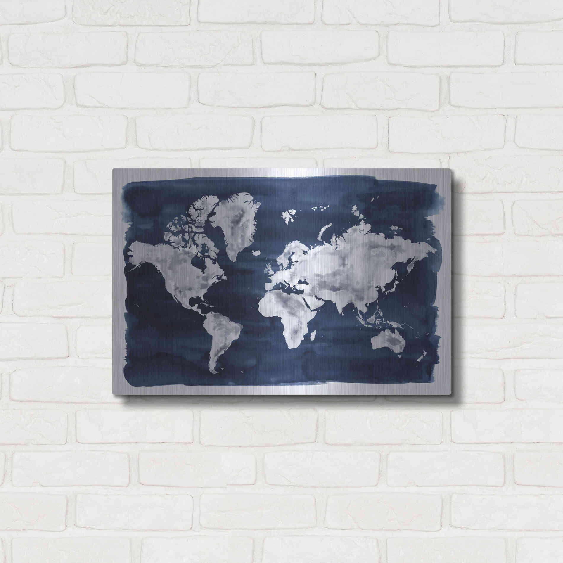 Luxe Metal Art 'Water World II' by Grace Popp Metal Wall Art,24x16