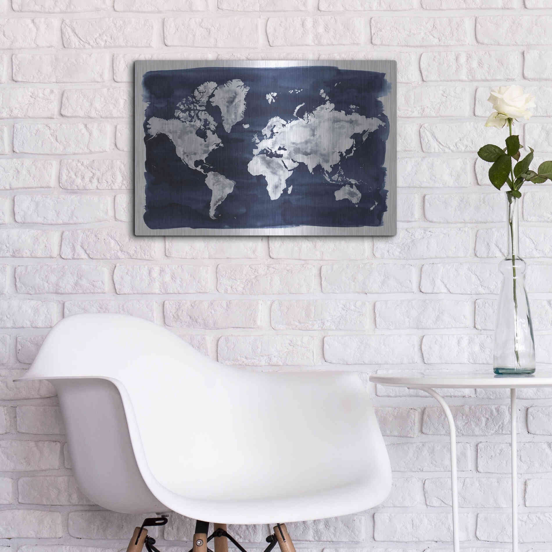 Luxe Metal Art 'Water World II' by Grace Popp Metal Wall Art,24x16