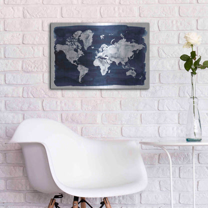 Luxe Metal Art 'Water World II' by Grace Popp Metal Wall Art,24x16