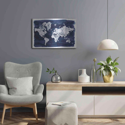 Luxe Metal Art 'Water World II' by Grace Popp Metal Wall Art,24x16