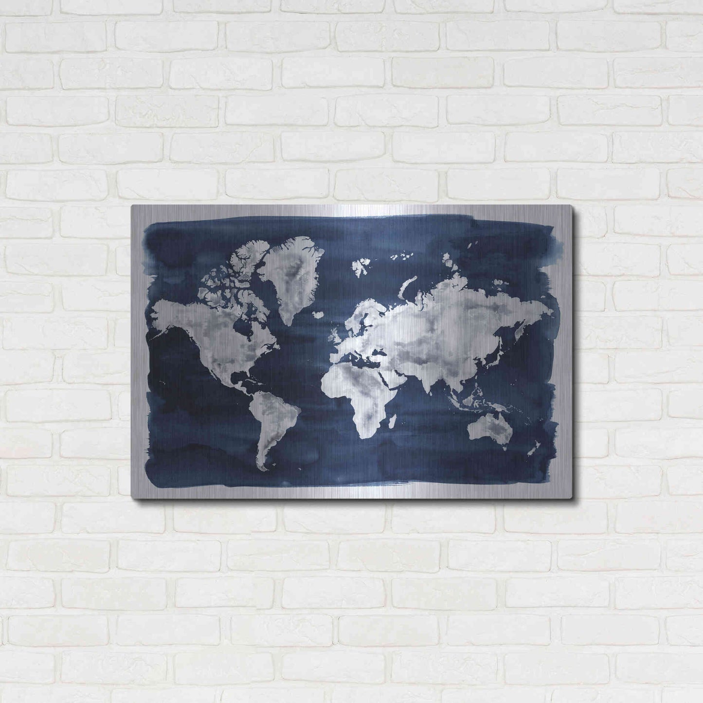 Luxe Metal Art 'Water World II' by Grace Popp Metal Wall Art,36x24