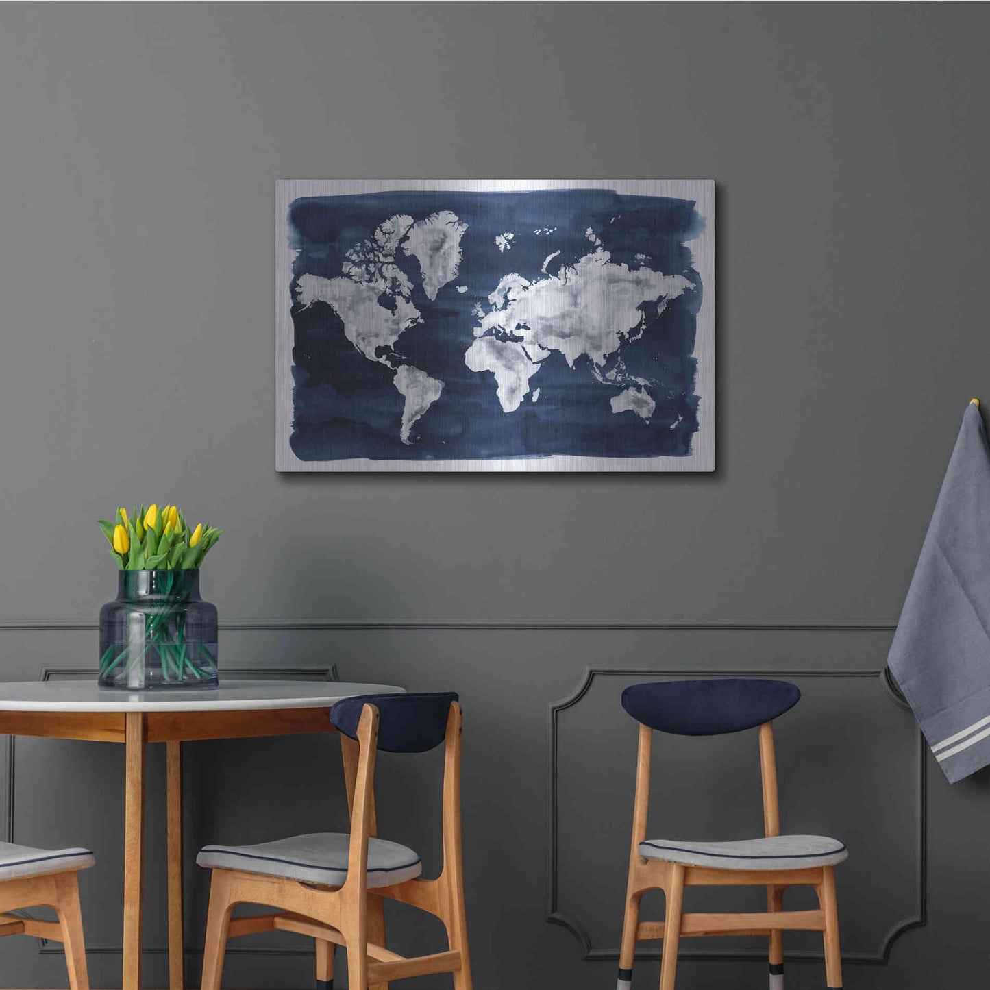 Luxe Metal Art 'Water World II' by Grace Popp Metal Wall Art,36x24