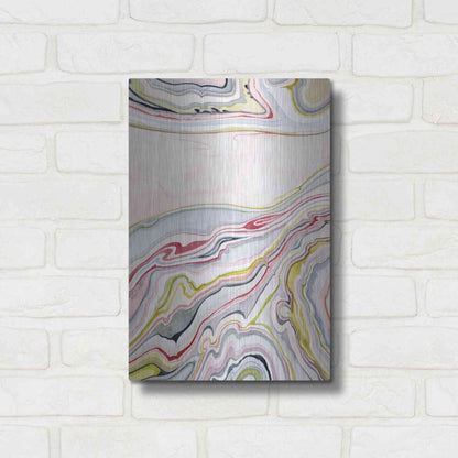 Luxe Metal Art 'Watercolor Marbling I' by Grace Popp Metal Wall Art,12x16