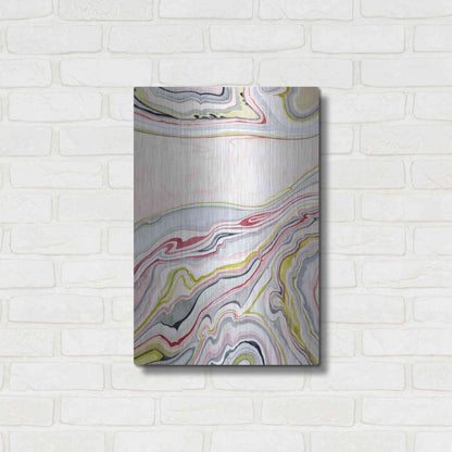 Luxe Metal Art 'Watercolor Marbling I' by Grace Popp Metal Wall Art,16x24