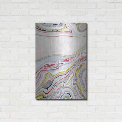 Luxe Metal Art 'Watercolor Marbling I' by Grace Popp Metal Wall Art,24x36