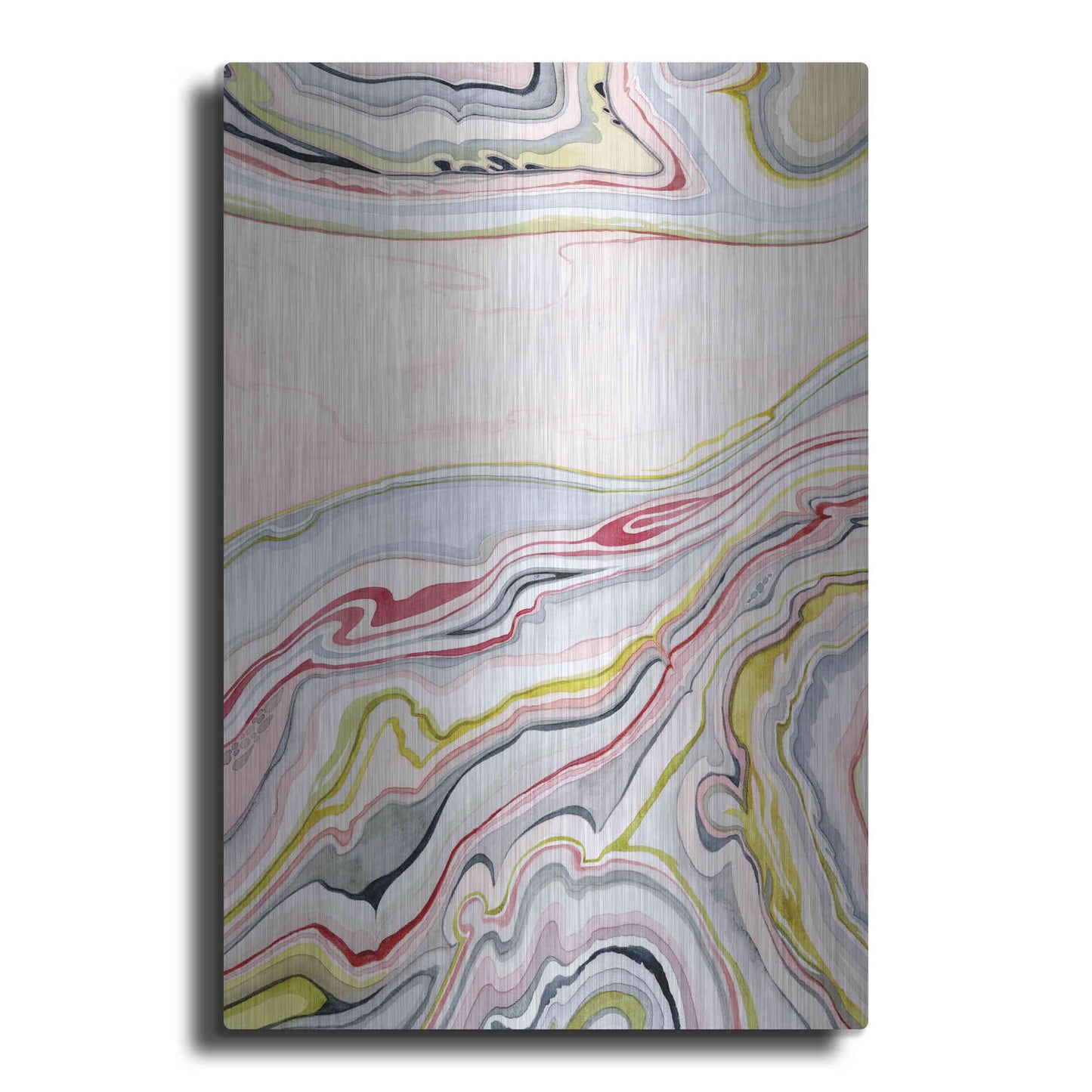 Luxe Metal Art 'Watercolor Marbling I' by Grace Popp Metal Wall Art